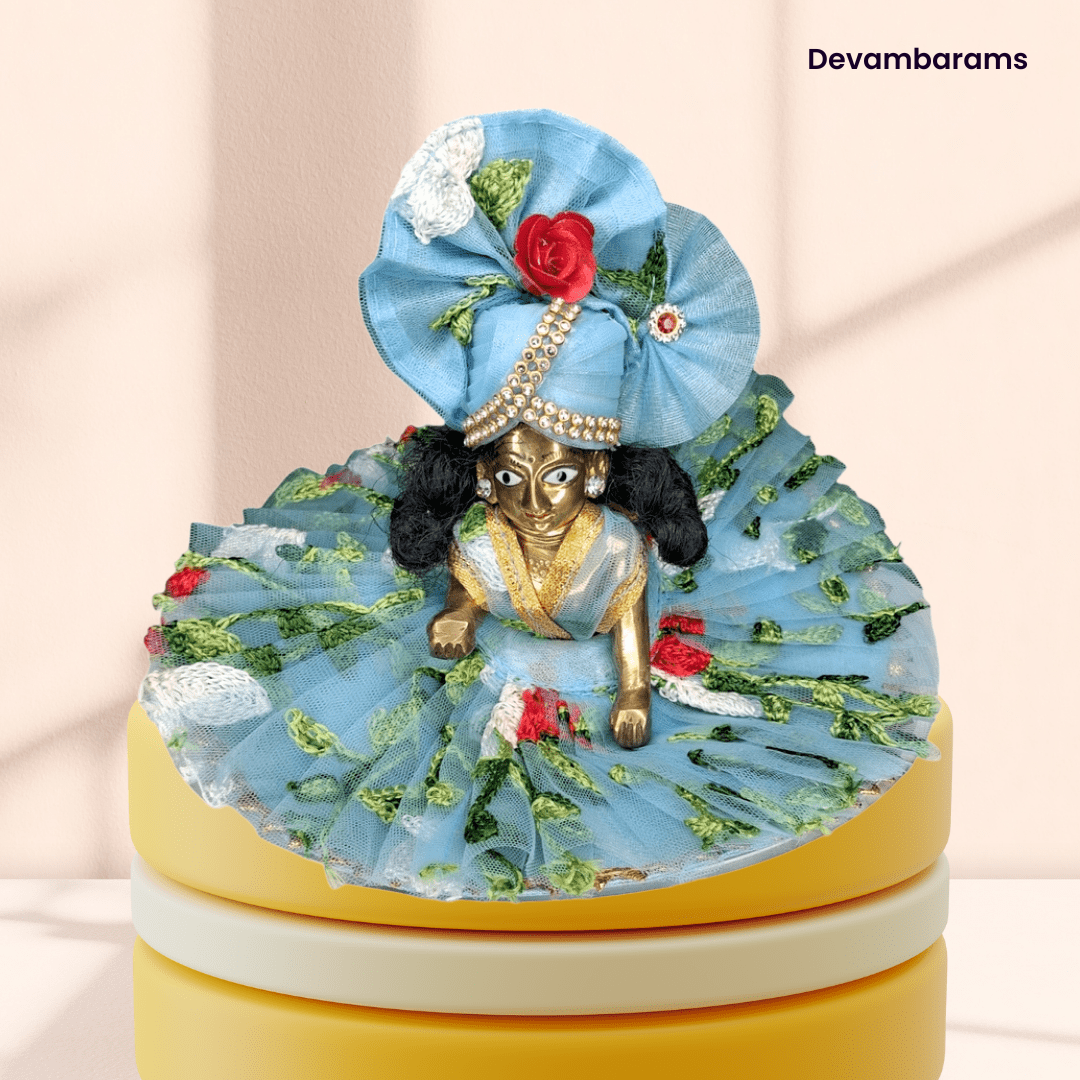 Devambarams Laddu Gopal Embroidered Net Dress