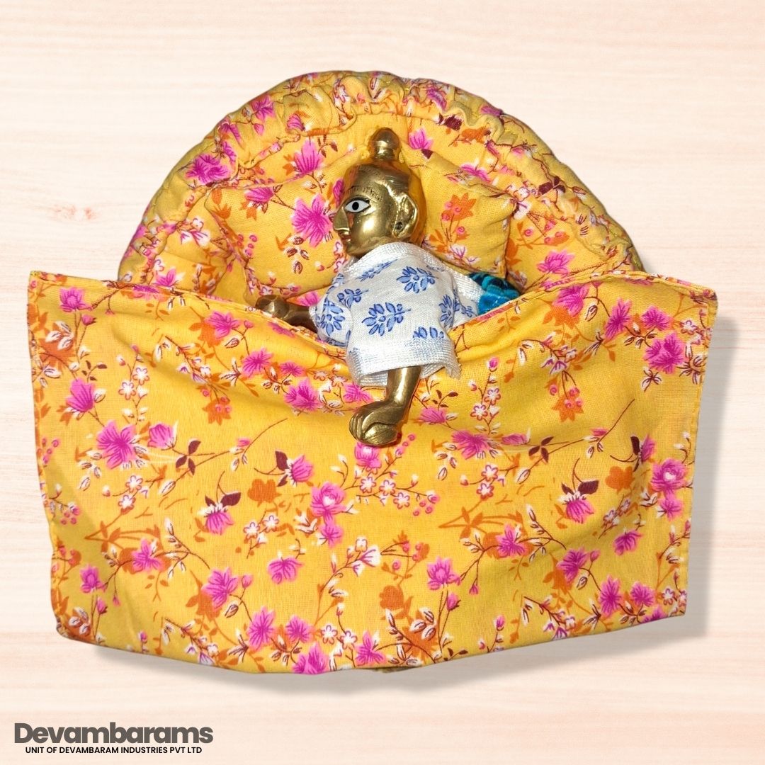 Devambarams Laddu Gopal Cotton Bed for Summer (Round)