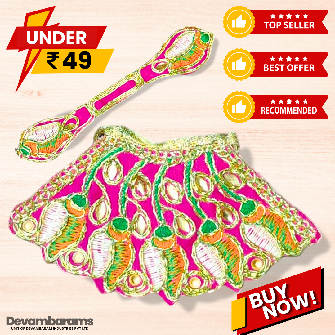 Mata Rani Embroidered Lehenga Patka