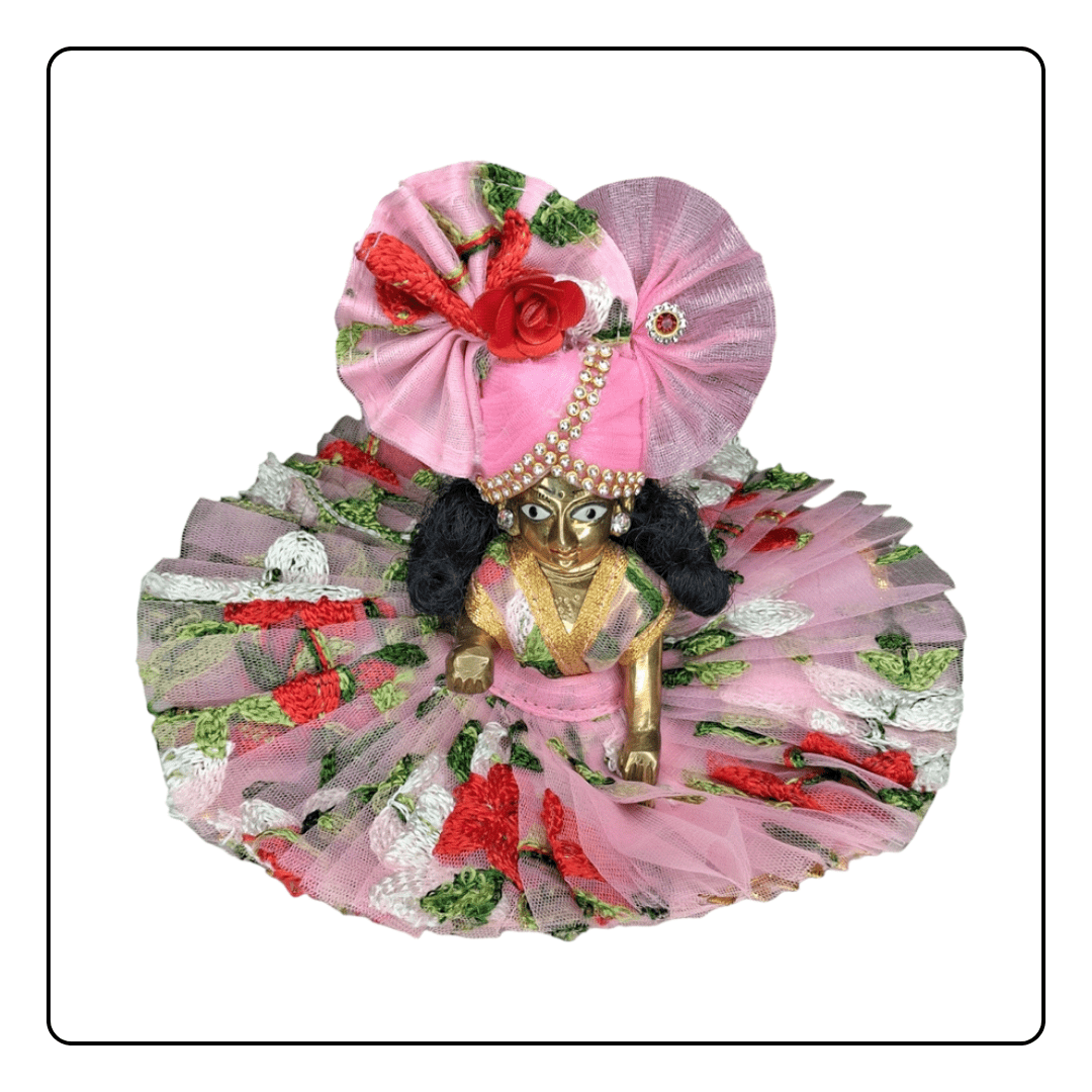 Devambarams Laddu Gopal Embroidered Net Dress