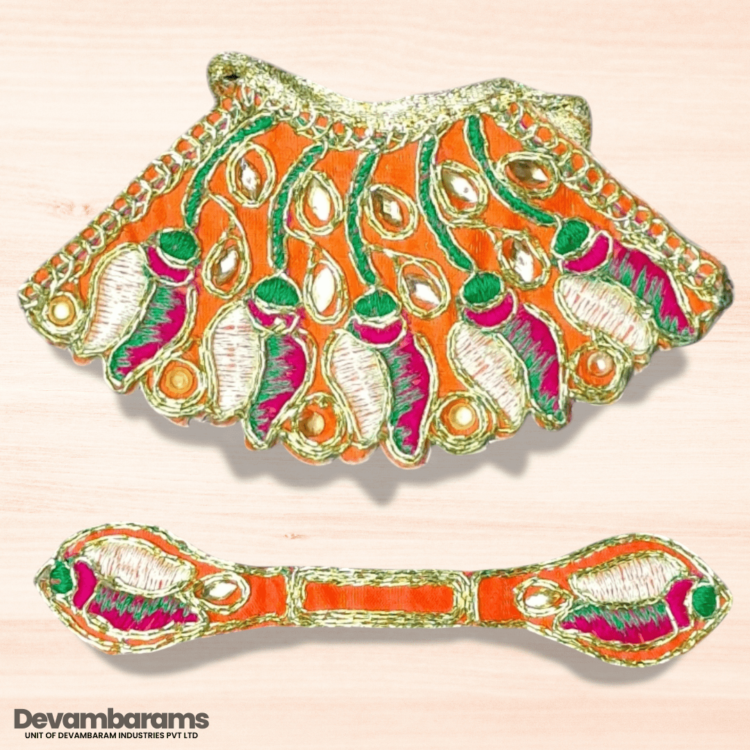 Mata Rani Embroidered Lehenga Patka - Devambarams