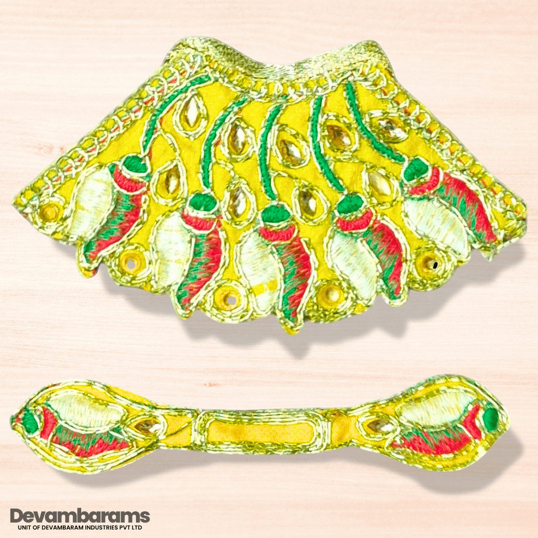 Mata Rani Embroidered Lehenga Patka - Devambarams