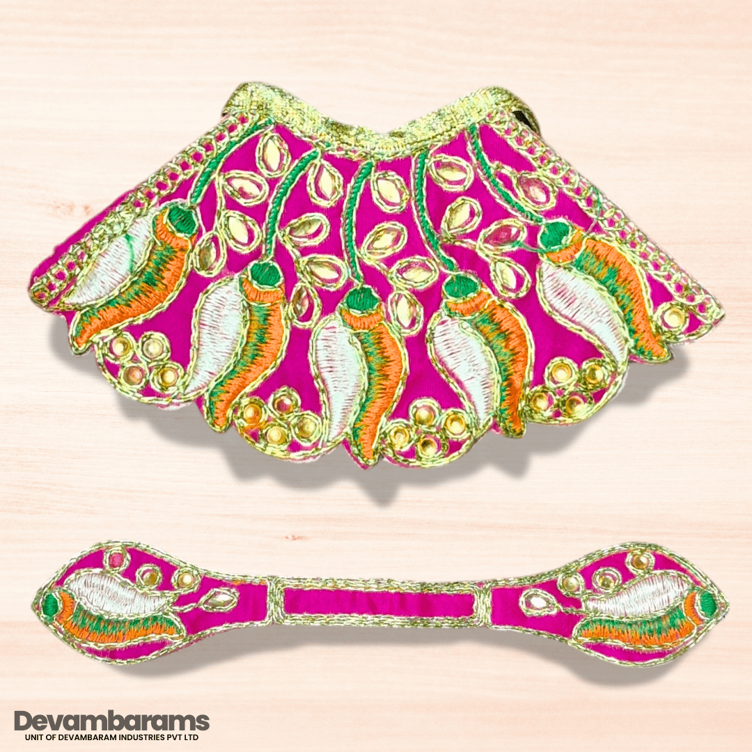 Mata Rani Embroidered Lehenga Patka - Devambarams
