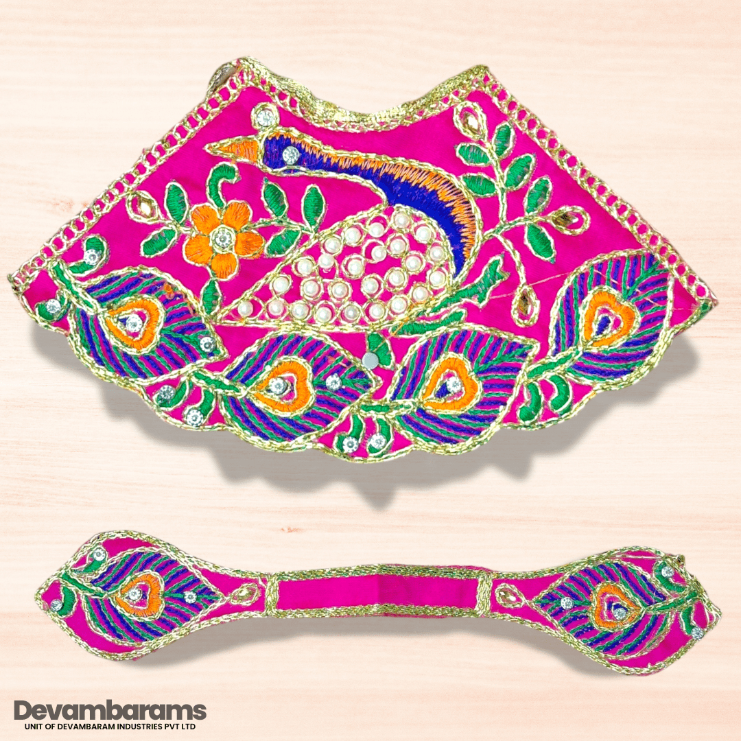 Devambarams Mata Rani Embroidered Lehenga Patka 4 Rani