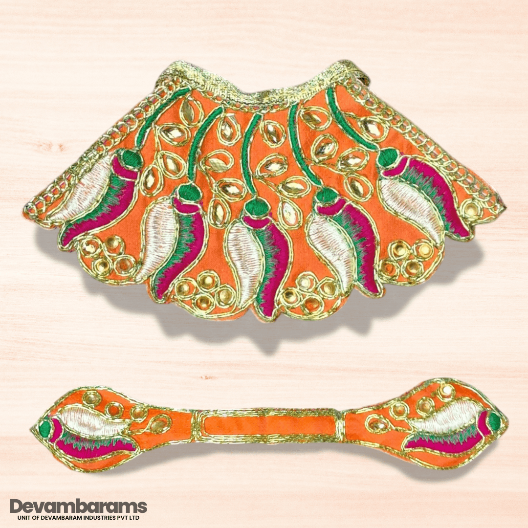 Mata Rani Embroidered Lehenga Patka - Devambarams
