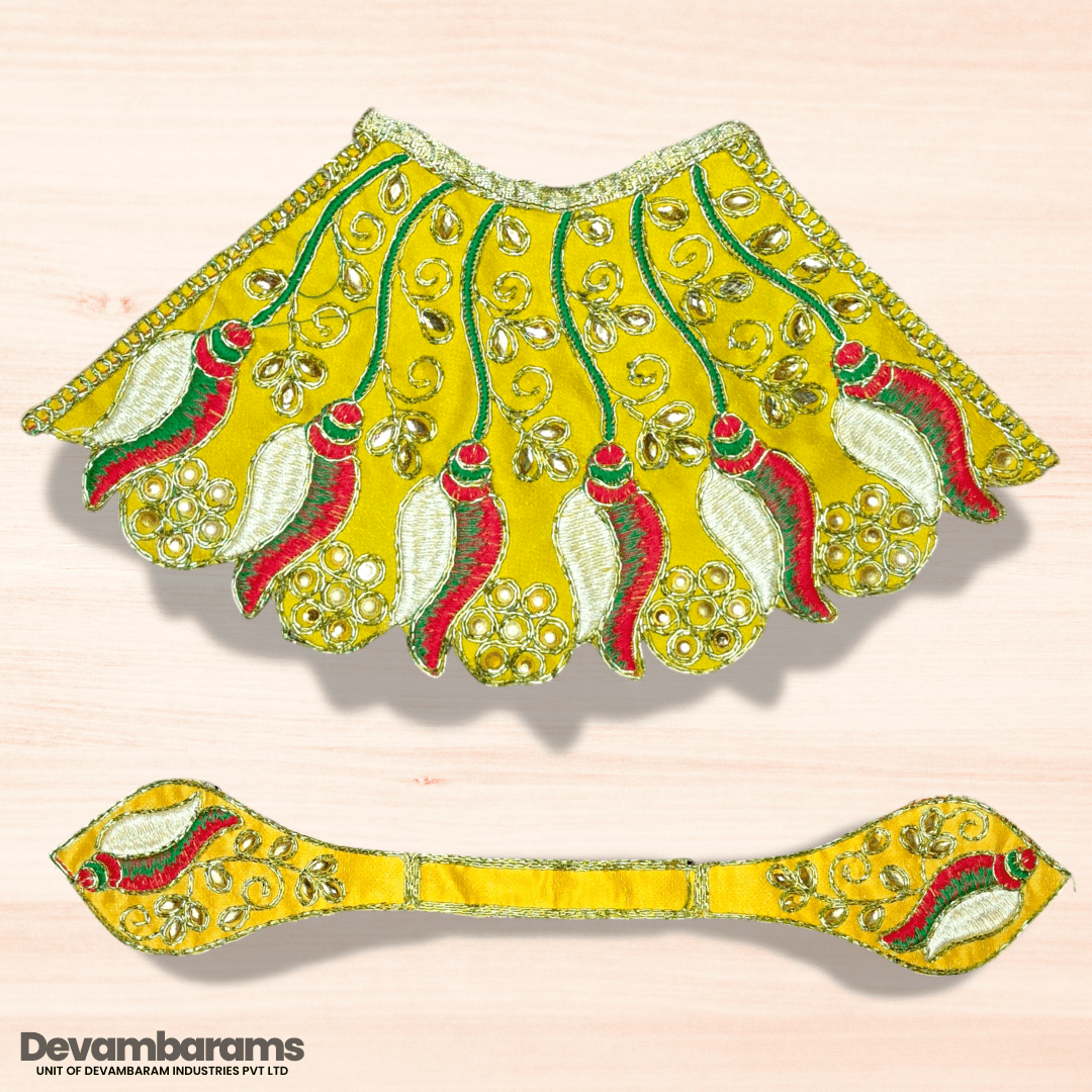 Mata Rani Embroidered Lehenga Patka - Devambarams