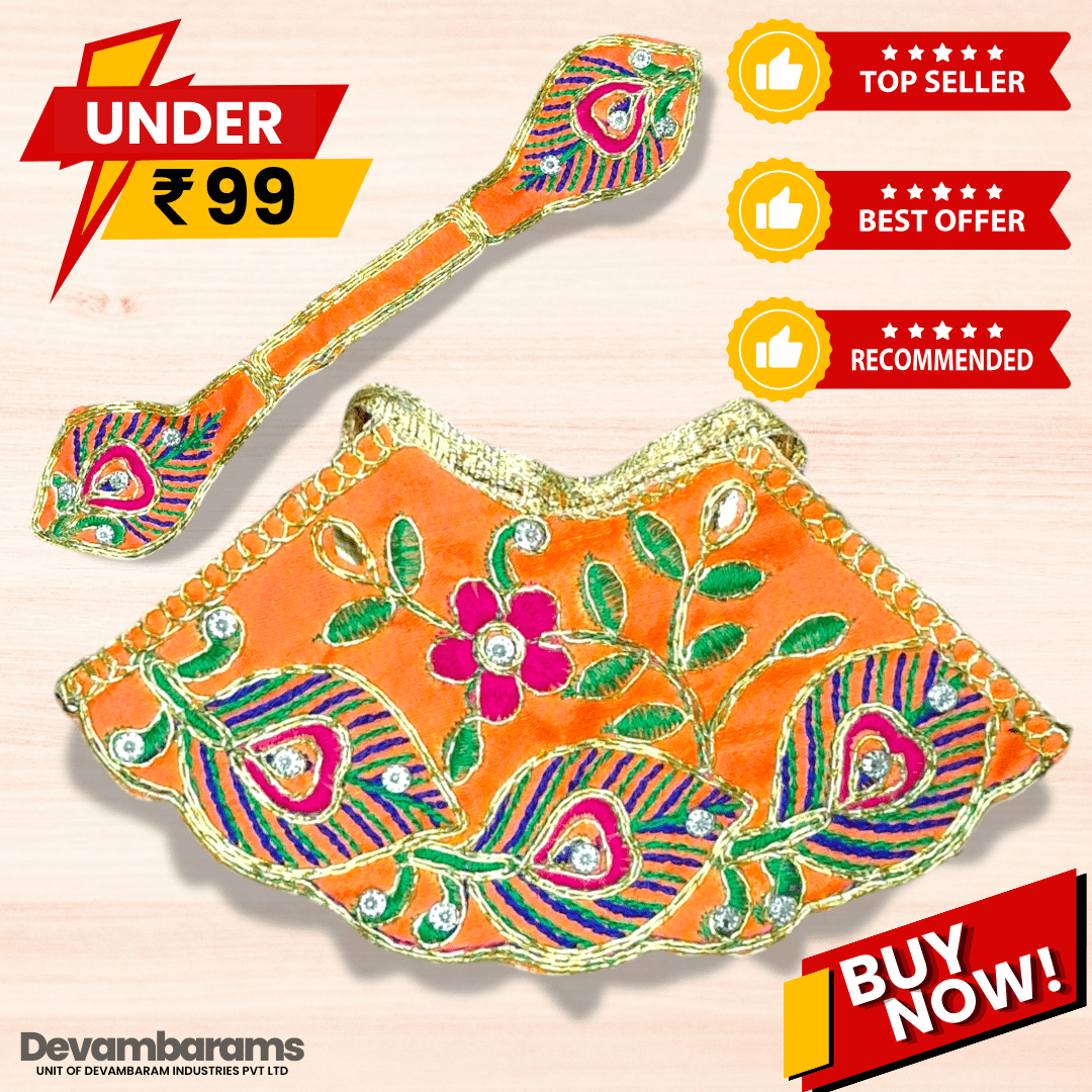Devambarams Mata Rani Embroidered Lehenga Patka