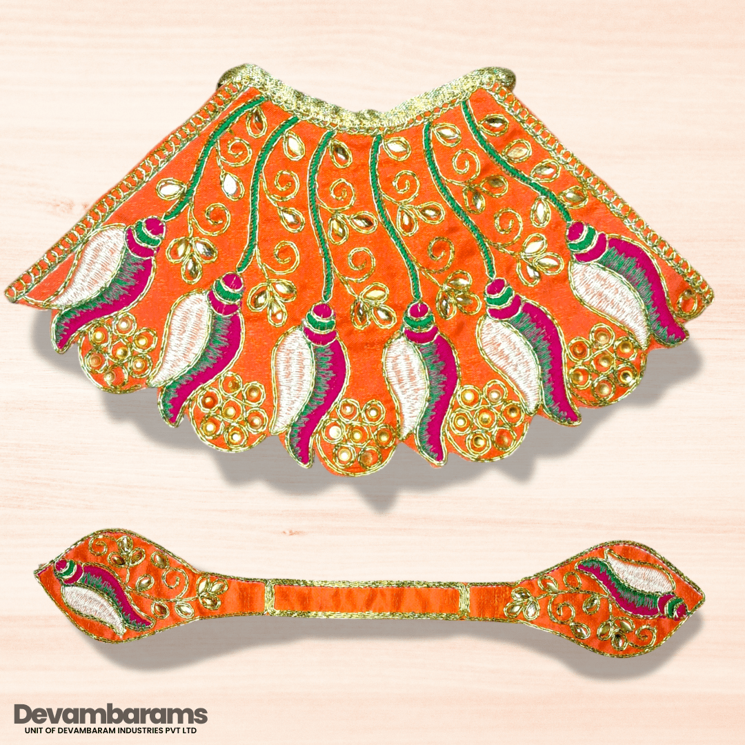 Mata Rani Embroidered Lehenga Patka - Devambarams