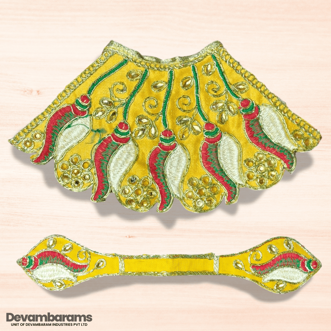 Mata Rani Embroidered Lehenga Patka - Devambarams