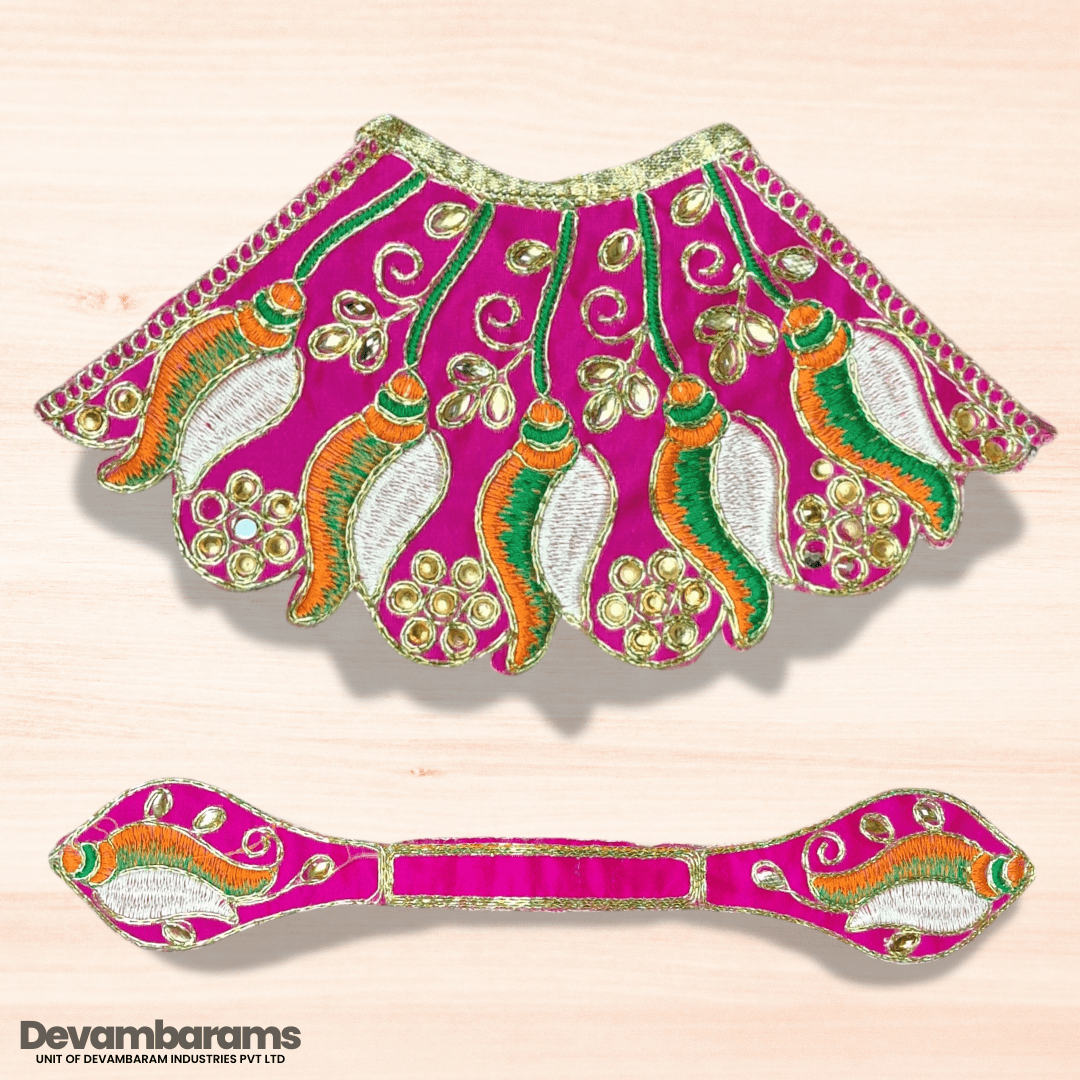 Mata Rani Embroidered Lehenga Patka - Devambarams