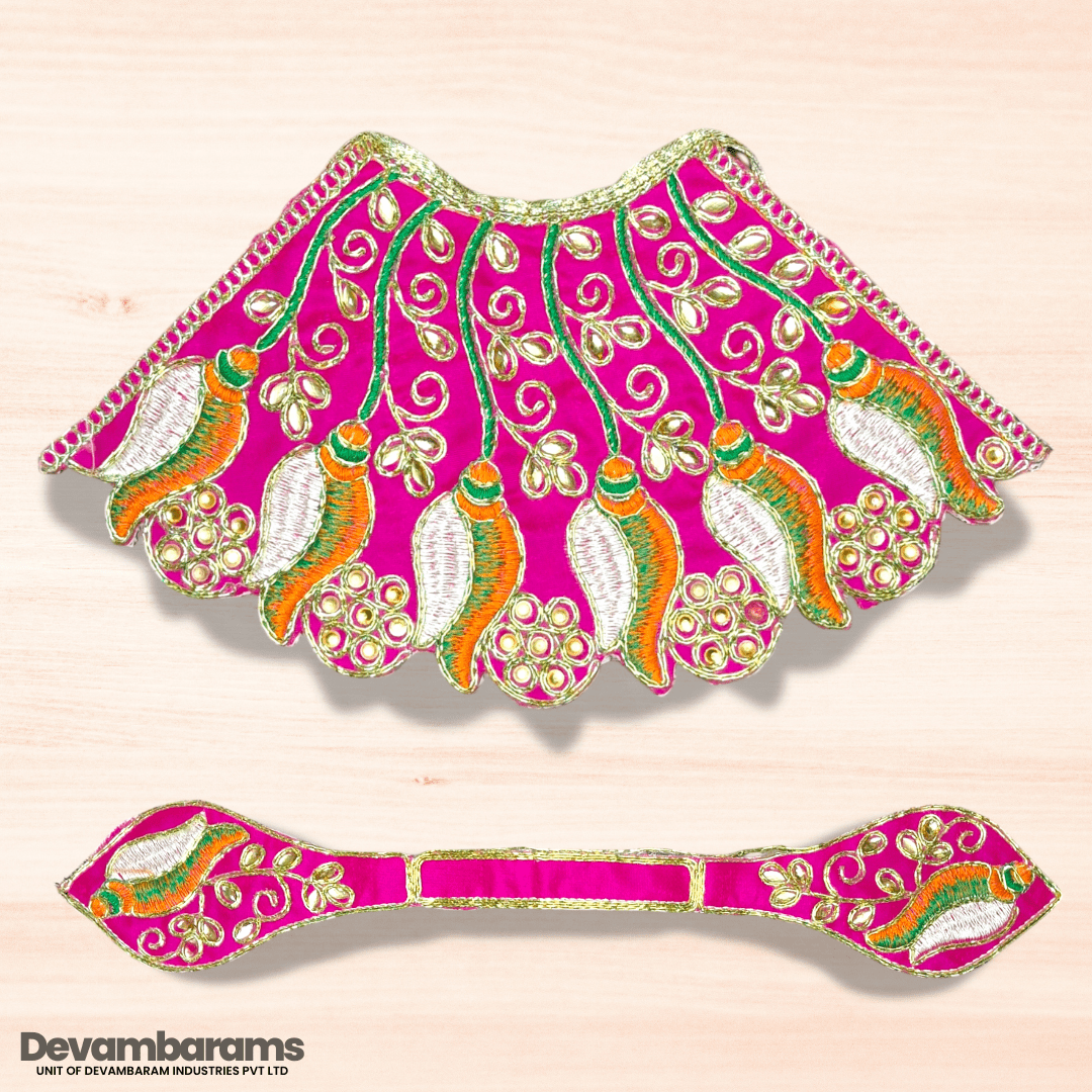 Mata Rani Embroidered Lehenga Patka - Devambarams