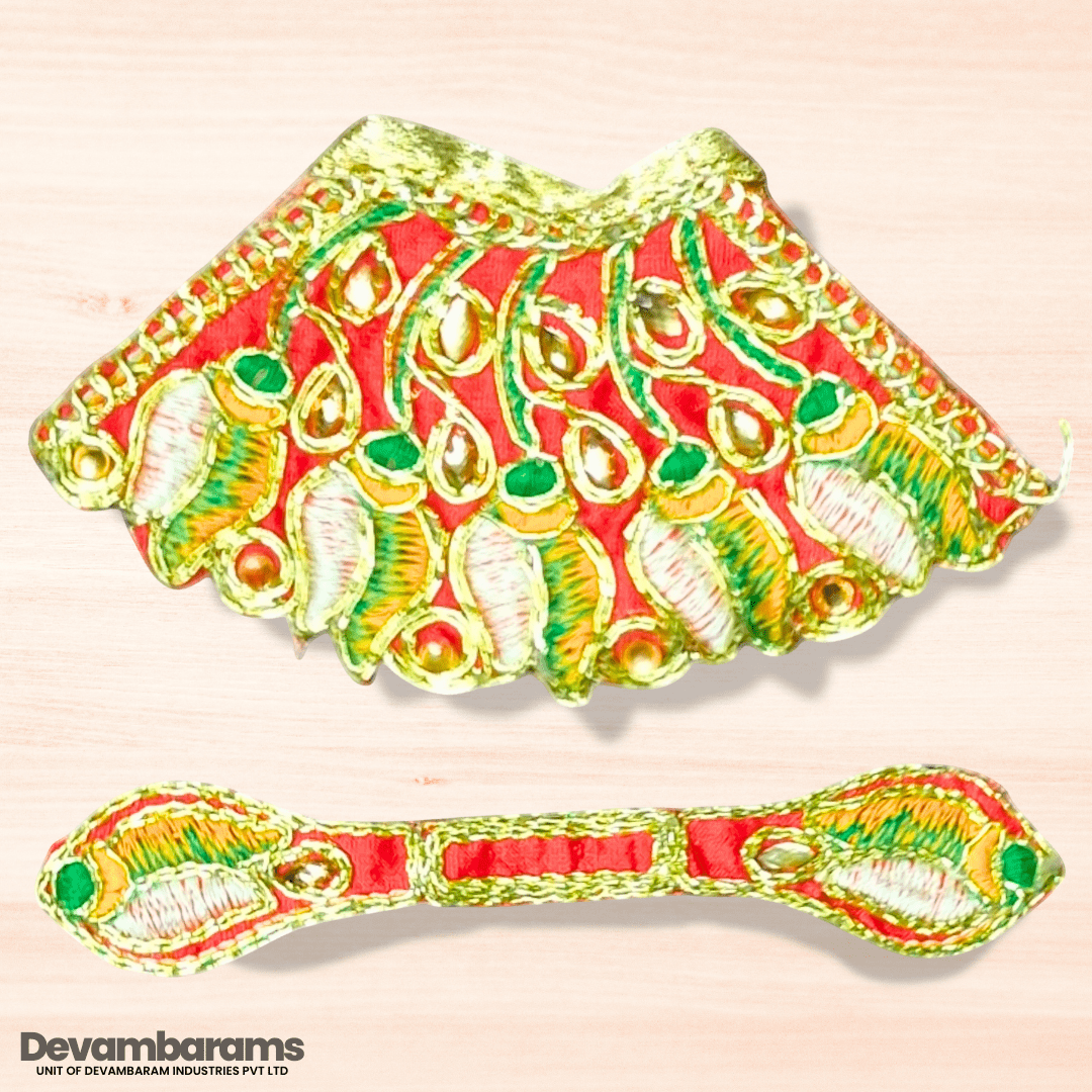 Mata Rani Embroidered Lehenga Patka - Devambarams