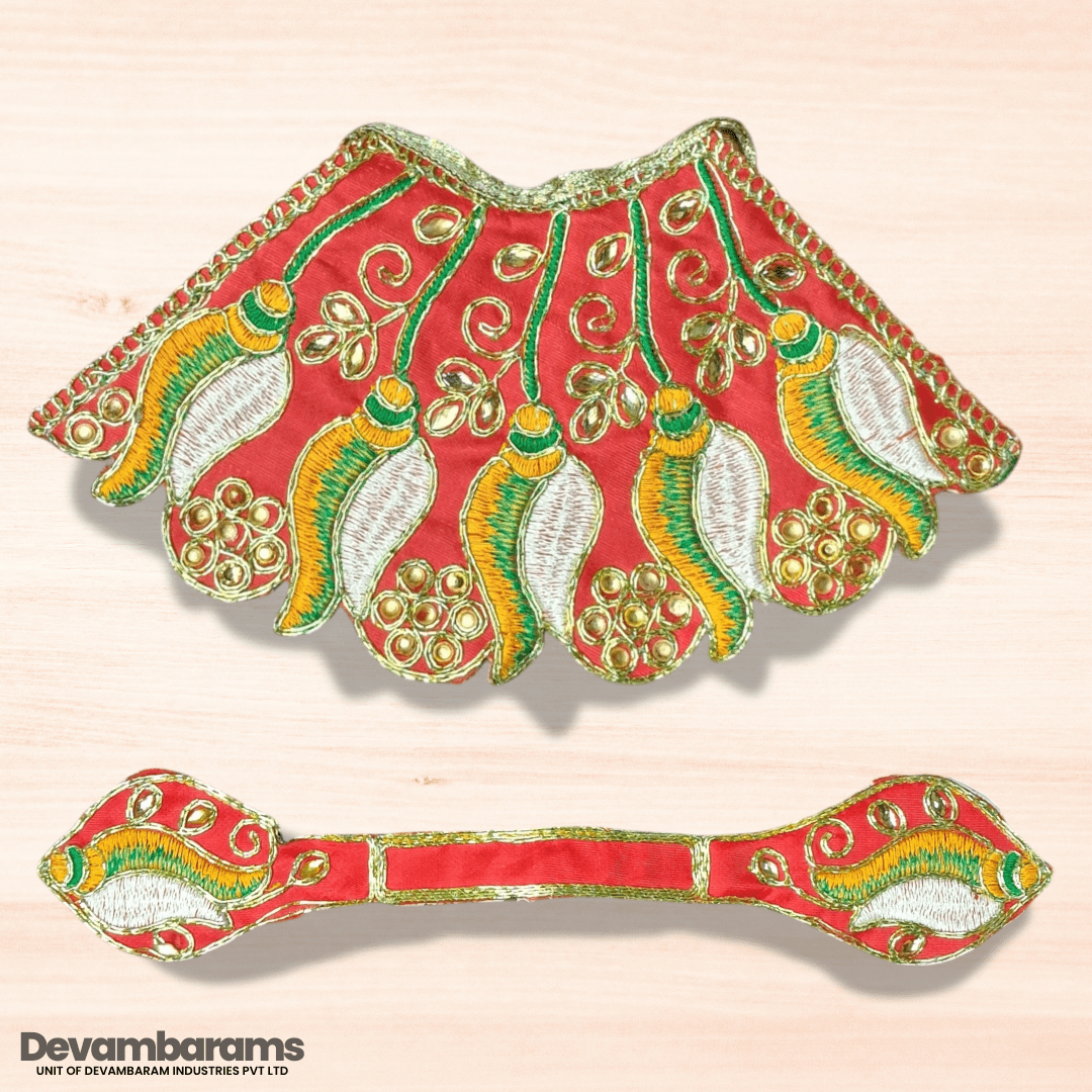 Mata Rani Embroidered Lehenga Patka - Devambarams