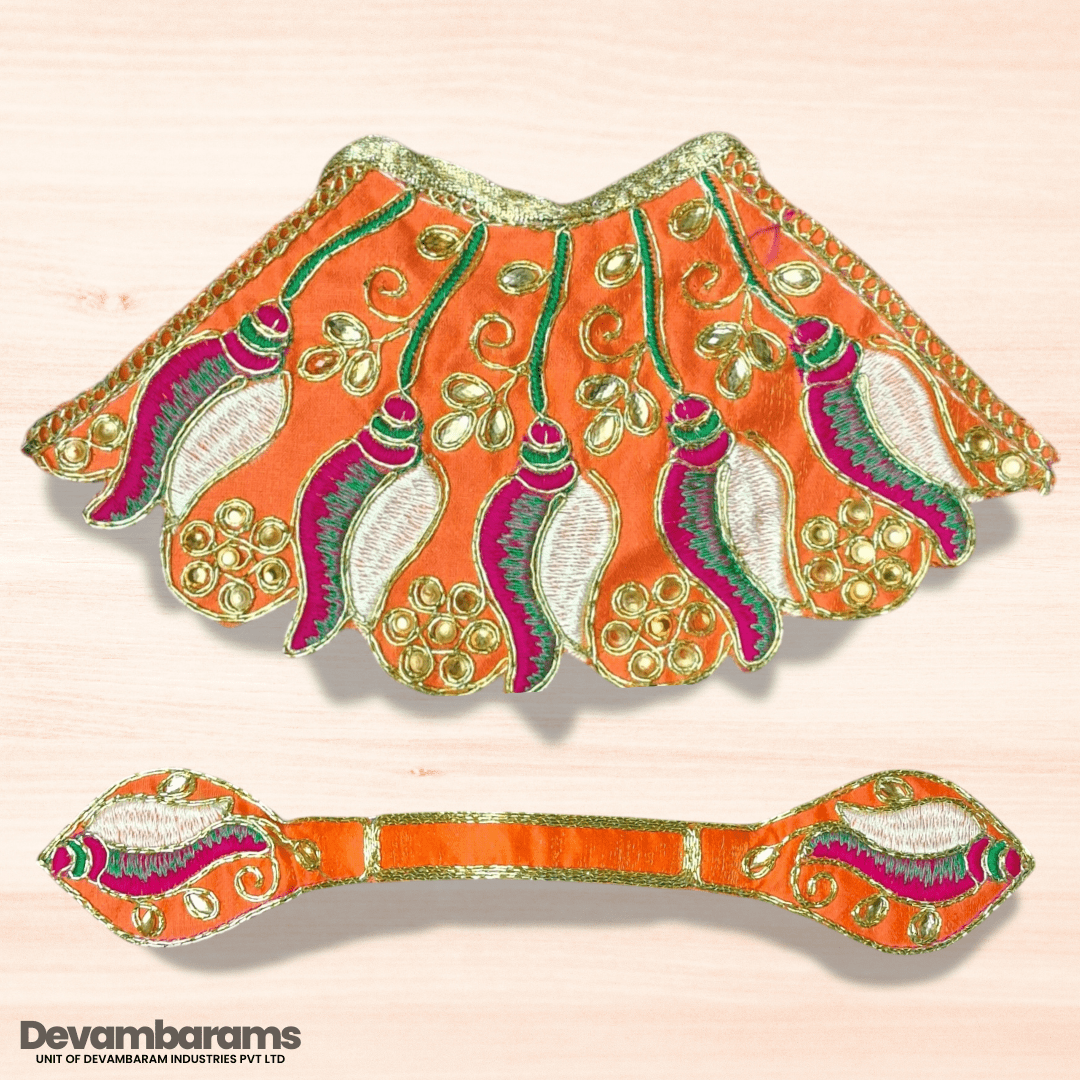 Mata Rani Embroidered Lehenga Patka - Devambarams