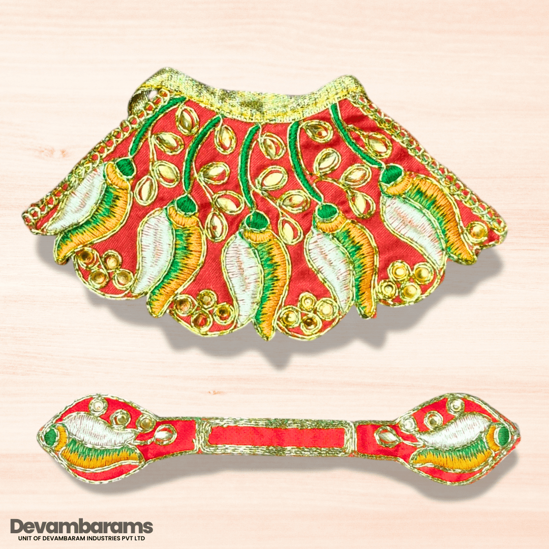 Mata Rani Embroidered Lehenga Patka - Devambarams
