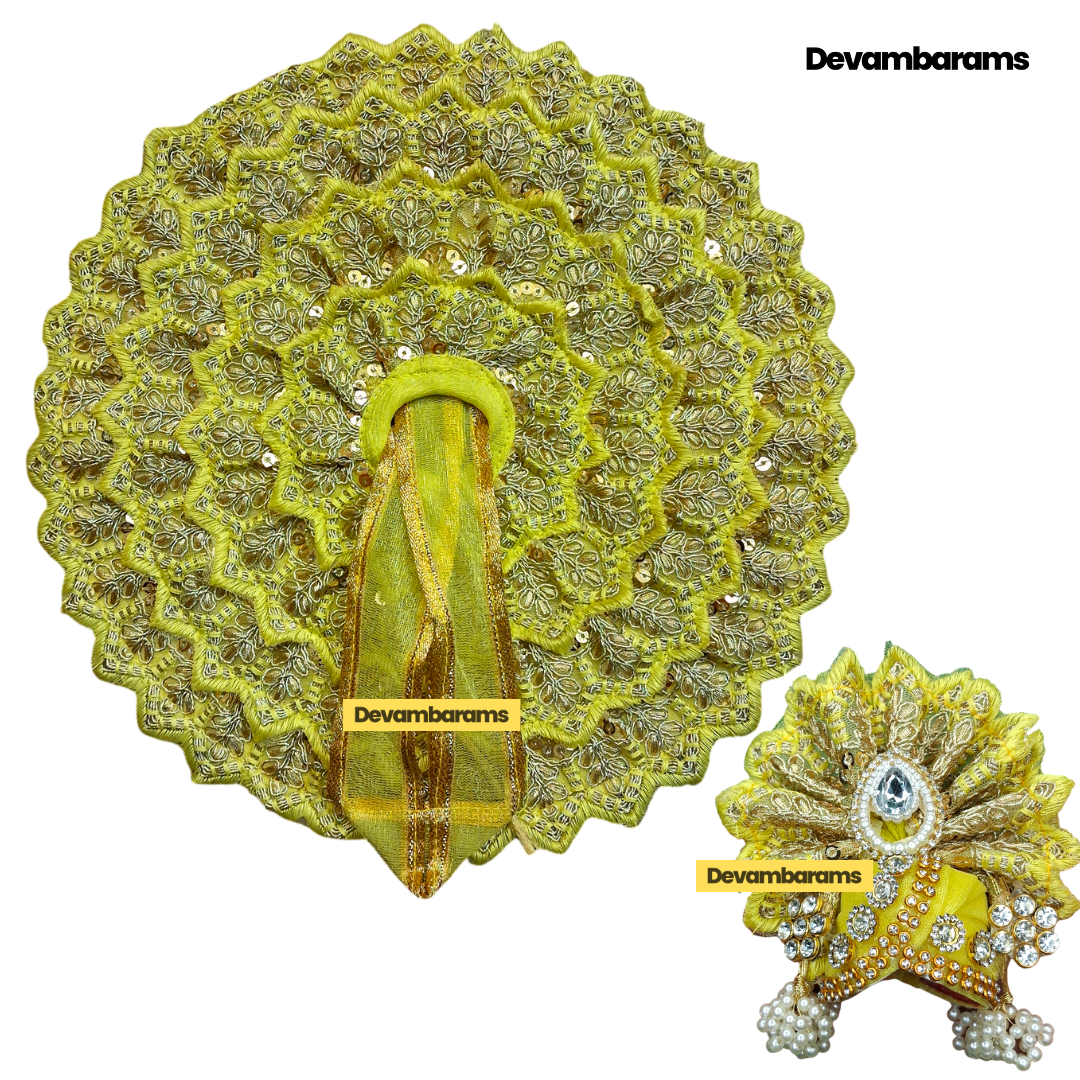 Devambarams Laddu Gopal Dress for Janmashtami (Combo of 2 Heavy Dresses with 2 Heavy Mukuts)