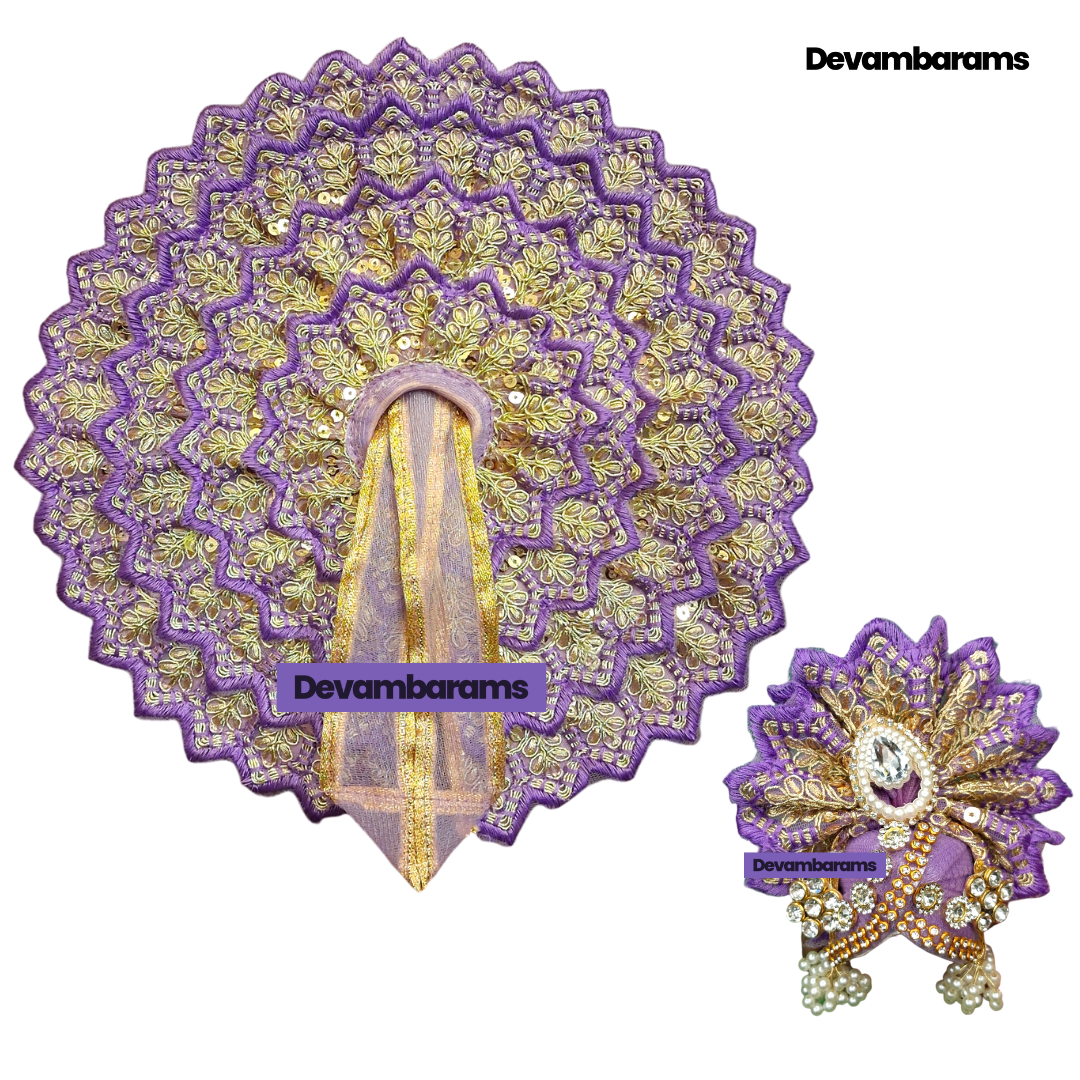 Devambarams Laddu Gopal Dress for Janmashtami (Combo of 2 Premium Dresses with 2 Premium Mukuts)