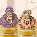 Devambarams Laddu Gopal Dress for Janmashtami (Combo of 2 Premium Dresses with 2 Premium Mukuts)