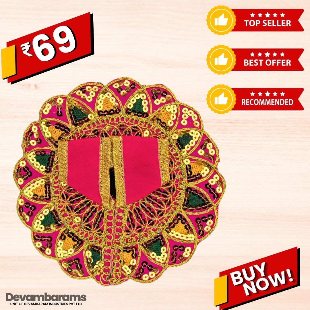 Devambarams Laddu Gopal Dress | Embroidery | Sequinn Style 2 Rani