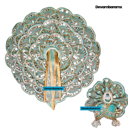 Devambarams Laddu Gopal Dress for Janmashtami (Combo of 2 Fancy Dresses with 2 Fancy Mukuts)