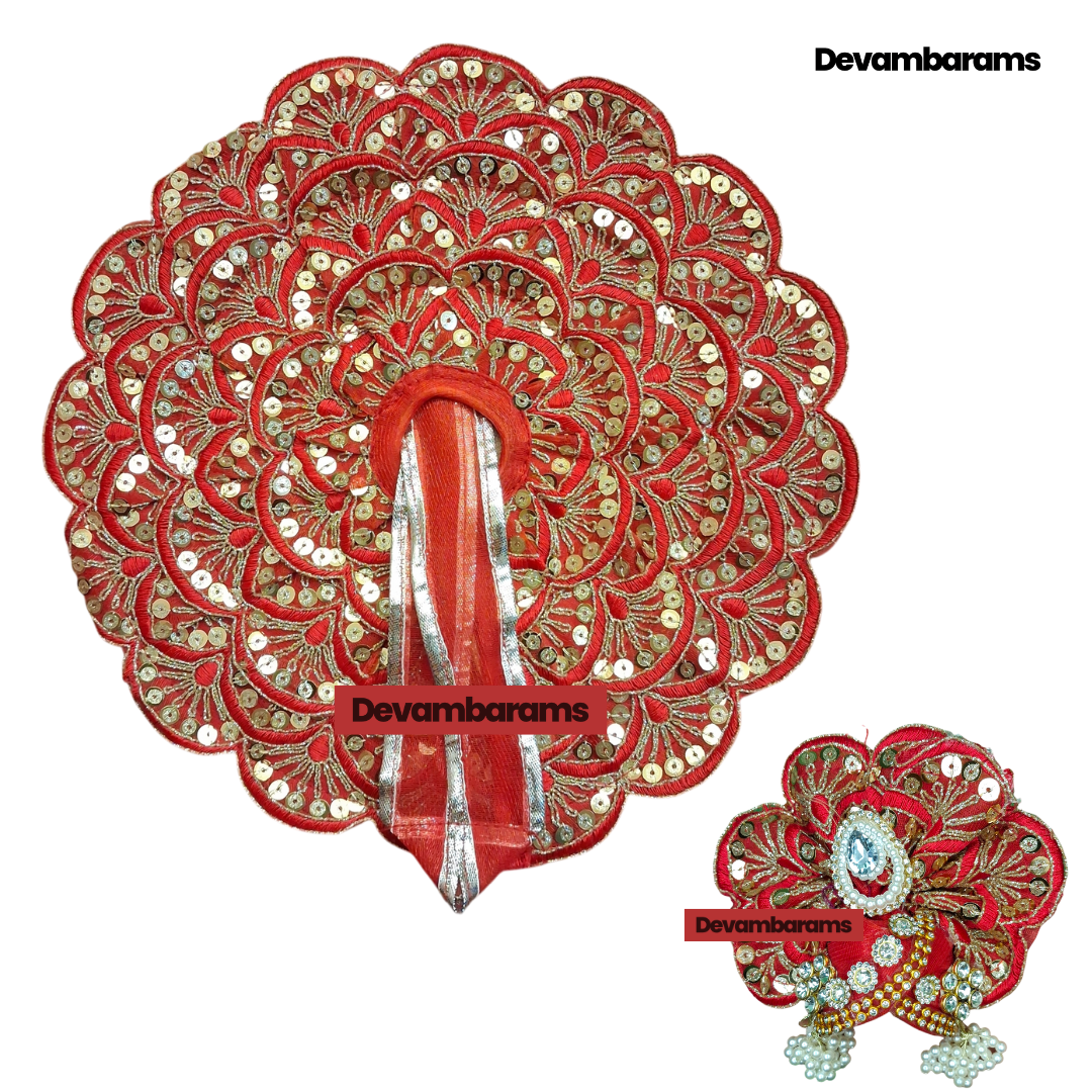 Devambarams Kanha Ji Dress for Janmashtami (Combo of 2 Premium Dresses with 2 Premium Mukuts)