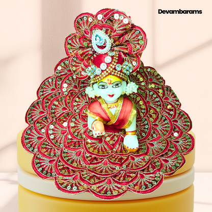 Devambarams Kanha Ji Dress for Janmashtami (Combo of 2 Premium Dresses with 2 Premium Mukuts)