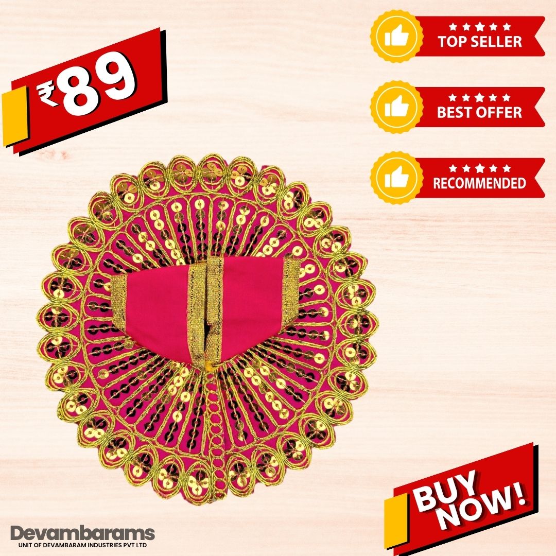 Devambarams Laddu Gopal Dress | Embroidery | Sequinn | Mandala Star (99) 4 Rani