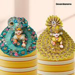 Devambarams Laddu Gopal Dress for Janmashtami (Combo of 2 Heavy Dresses with 2 Heavy Mukuts)