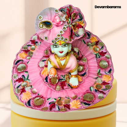 Devambarams Laddu Gopal Dress for Janmashtami (Combo of 2 Unique Dresses with 2 Unique Mukuts)