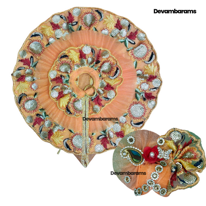 Devambarams Laddu Gopal Dress for Janmashtami (Combo of 2 Premium Dresses with 2 Premium Mukuts)
