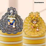 Devambarams Kanha Ji Dress for Janmashtami (Combo of 2 Heavy Dresses with 2 Heavy Mukuts)
