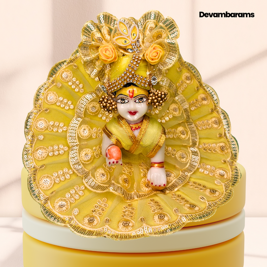 Devambarams Janmashtami Premium Laddu Gopal Dress Yellow