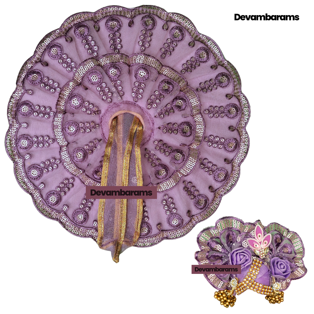 Devambarams Kanha Ji Dress for Janmashtami (Combo of 2 Premium Dresses with 2 Premium Mukuts)