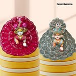 Devambarams Laddu Gopal Dress for Janmashtami (Combo of 2 Fancy Dresses with 2 Fancy Mukuts)
