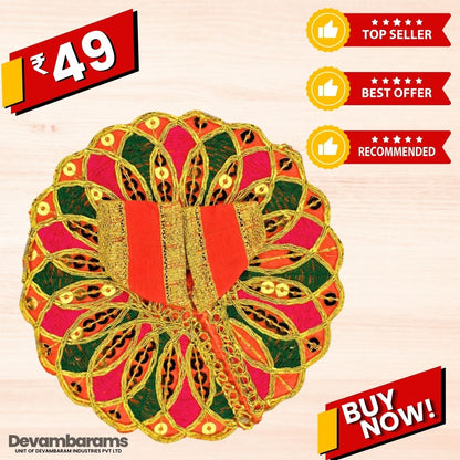 Devambarams Laddu Gopal Dress | Embroidery | Sequinn | Mandala Style 0 Orange