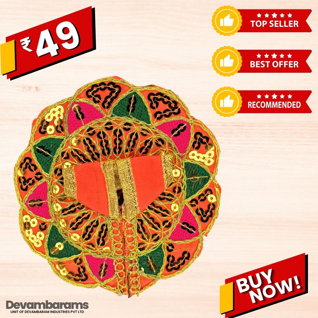 Devambarams Laddu Gopal Dress | Embroidery | Sequinn Style (49) 0 Orange