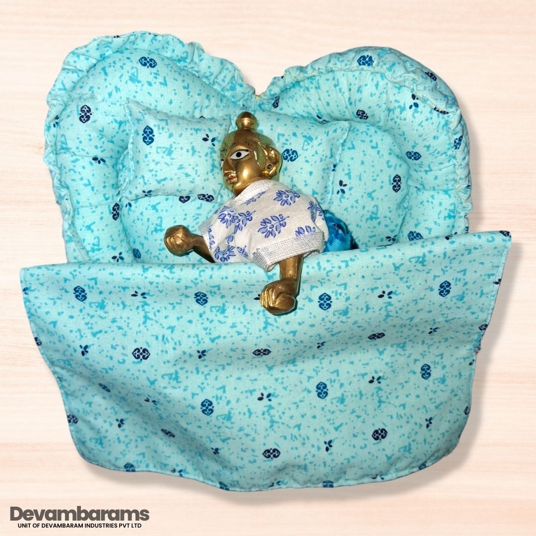Devambarams Laddu Gopal Cotton Bed for Summer (Heart)