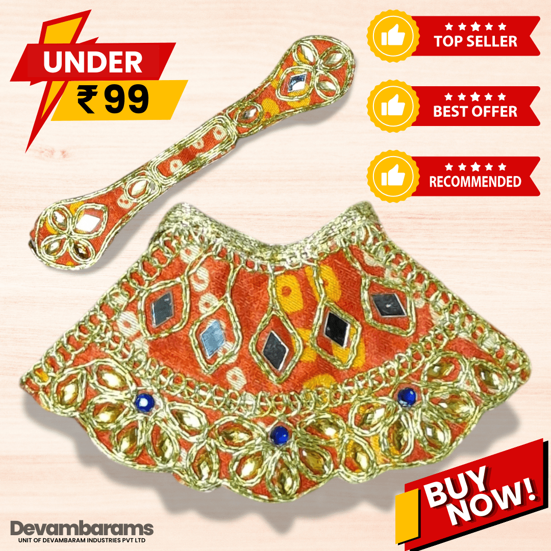 Devambarams Mata Rani Embroidered Lehenga Patka